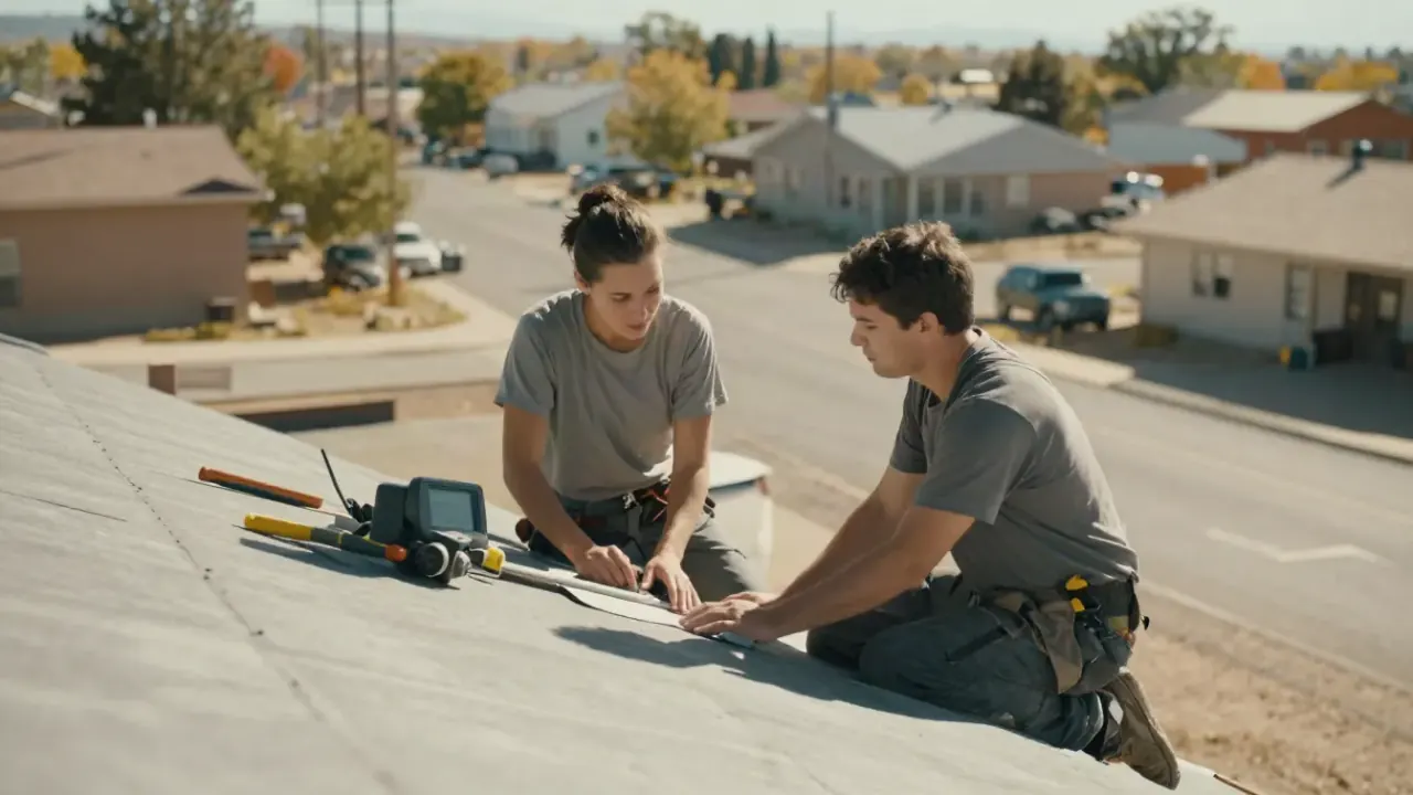Roof Repair in Prescott, Arizona: Roof Repair professional talking with a customer